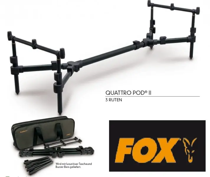 Meistverkauft Fox Quattro Pod II 3-Rod Kit Rodpod
