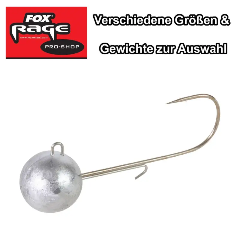 Neuheit Fox Rage Jigköpfe Round Jigs Jighaken