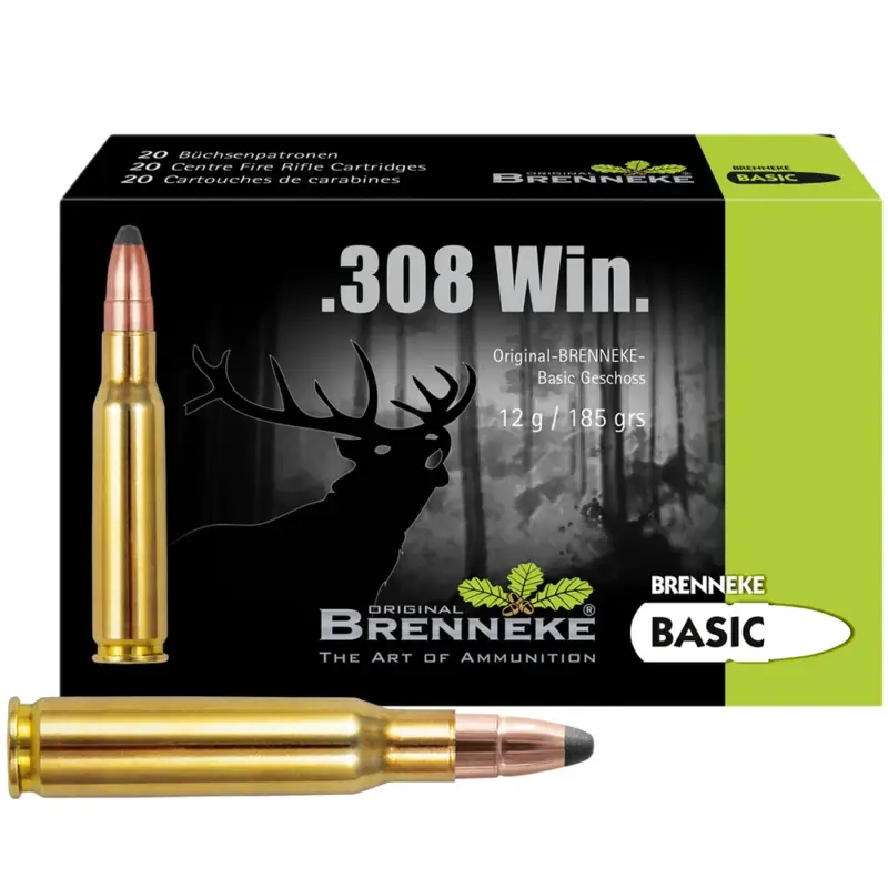 Geprüft Brenneke .308 Win. BASIC TLM 12,0g/185grs.