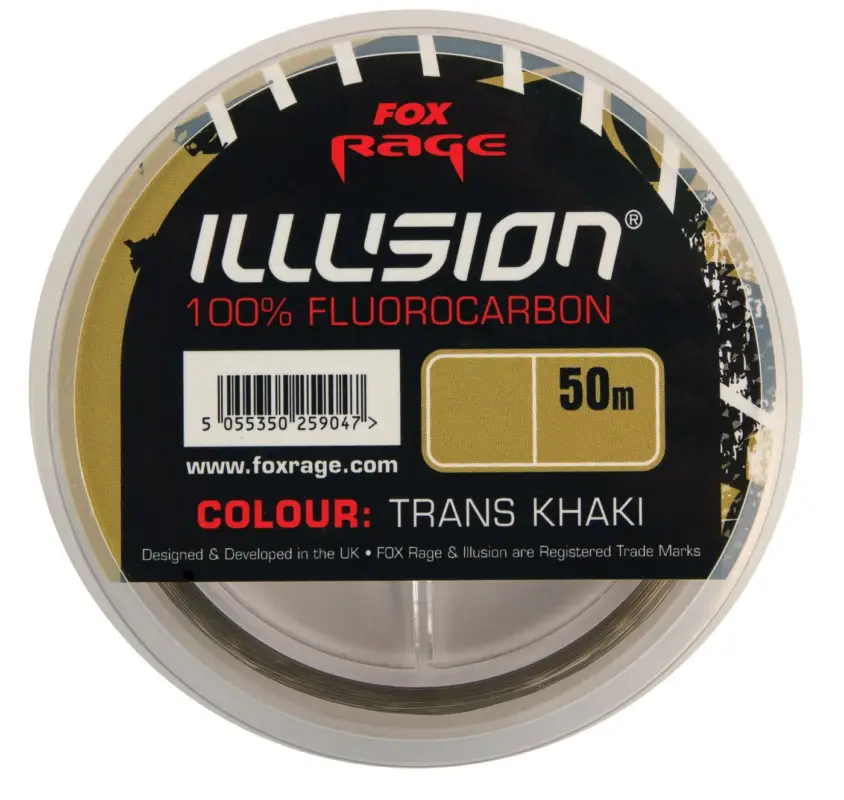 Highlight Fox Rage Illusion Fluorocarbon trans khaki 50m Vorfachschnur