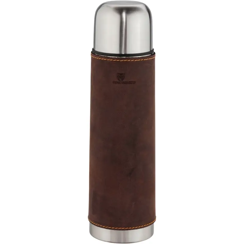 BEIER Isolierflasche mit Lederbezug, 700 ml Versand Am Gleichen Tag