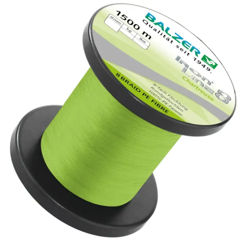 Balzer Chartreuse Iron Line - 1500m geflochtene Angelschnur Expressversand