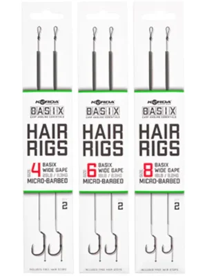 Korda Basix Hair Rigs Wide Gape - 2 Karpfenrigs Sofort Bestellen