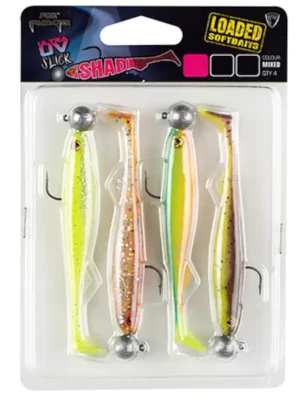 Fox Rage Slick Shad Mixed UV Colour Pack Loaded - 4 Gummifische Online Kaufen