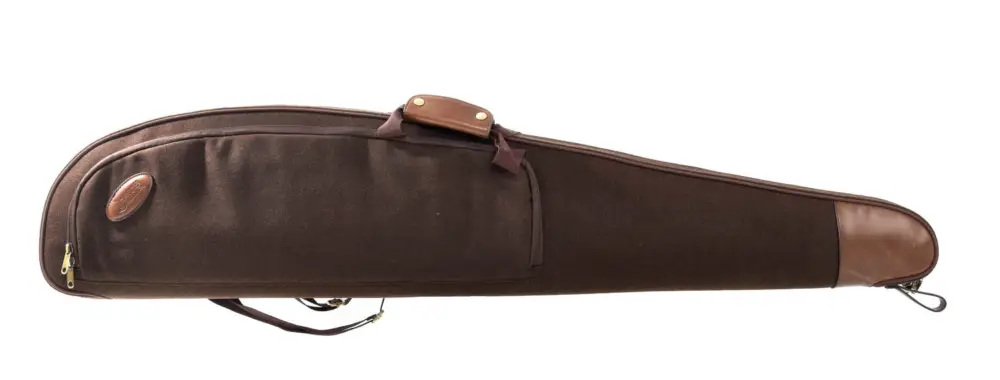 Abverkauf Mjoelner Hunting Büchsenfutteral GEIR Loden 130cm - Braun Mit Außentasche und Fleecepolsterung