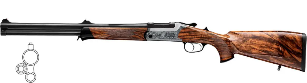 Blaser BD14 Luxus 20/76-8x57JRS-5,6x50RMag SHK:4 LL56cm / mit Visierung / Gravur: links-Schwarzwild & rechts-Rehwild, Gew. mit Visierung, ohne Gewinde,8x57JRS-5,6x50RMag-20/76,56 cm Direktkauf