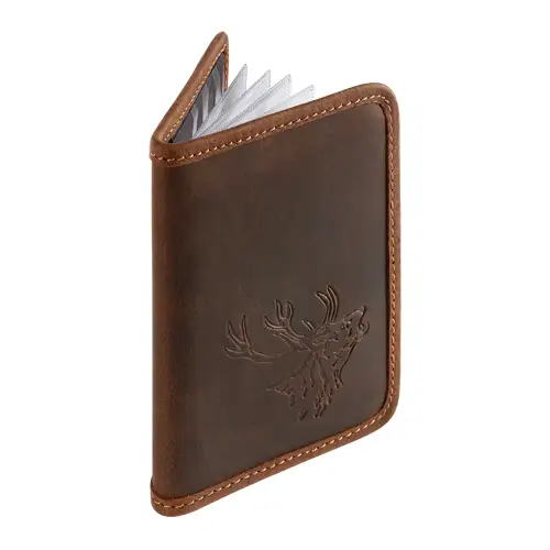 Expressversand Fritzmann Jagdschein-Etui Hirsch Leder Braun