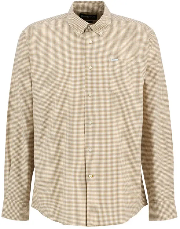 Neue Ware Barbour Hemd Finwell Gingham Regular, Stone, G S(37-38)