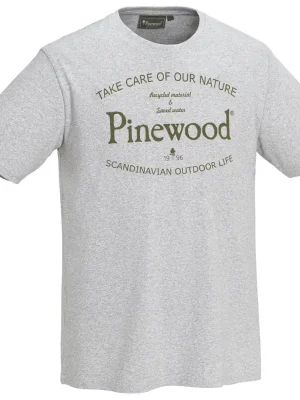 Pinewood Save Water Damen T-Shirt L.Grey Melange Rabatt