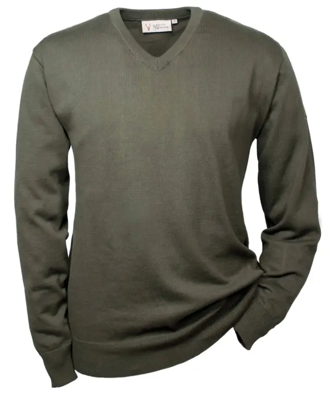 Hubertus Pullover V-Ausschnitt (dunkeloliv) Sofort Bestellen