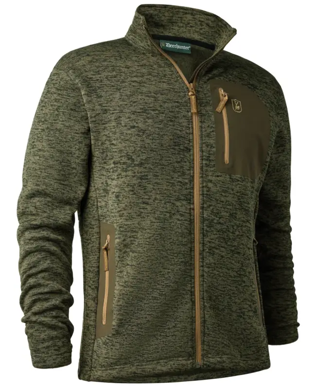 Deerhunter Sarek Strickjacke (Olive Night melange) Echt