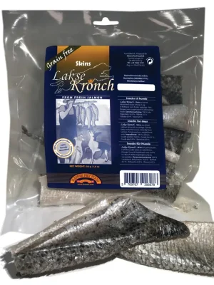 Kronch 100 % Lachshaut-Leckerlis (50 g) Heißes Angebot