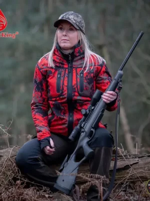 Direktkauf Shooterking Damen Softshell Jacke wendbar Forest Mist (Rot)
