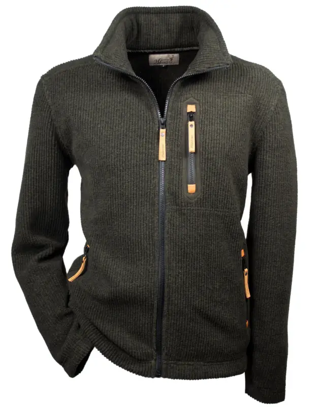 Hubertus Strick-Fleecejacke (oliv) Rabatt