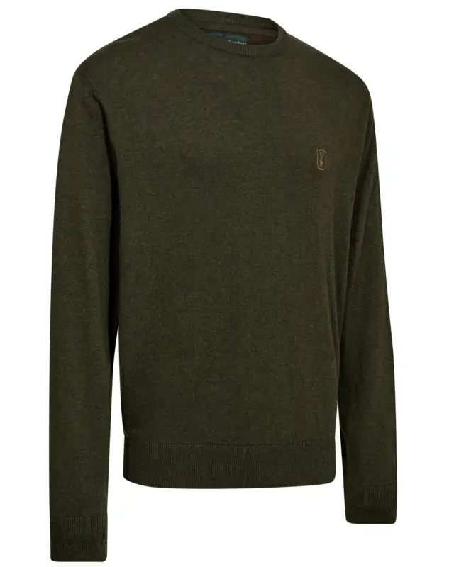 Geprüft Deerhunter Harrington Strickpullover Rundhals (Forest Ember Melange)