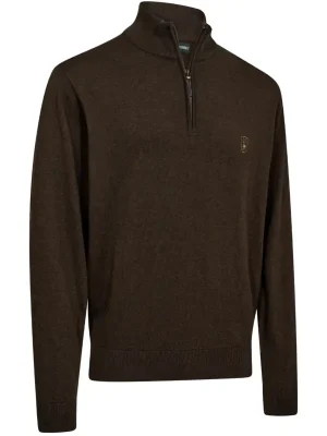 Deerhunter Harrington 1/2-Zip Strickpullover (Brown Melange) Saisonangebot