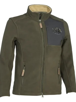 Percussion Kinder-Fleecejacke Norway Wildschweinstick (grün) Schneller Versand