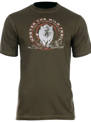 Neu Im Sortiment Hart T-Shirt Ground Wildschwein (Grün)